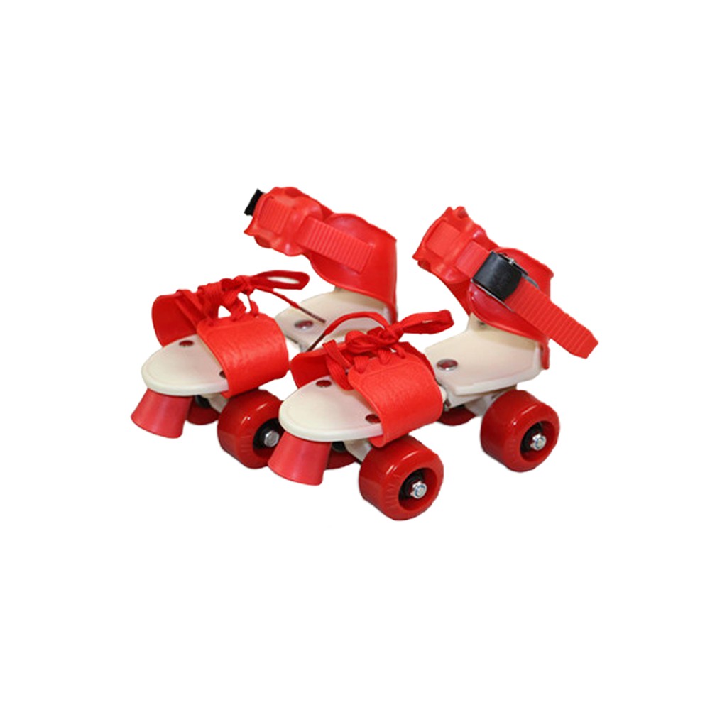 Ready Stock 4 Wheels Adjustable Kids Quad Roller Skate Shoe Sport