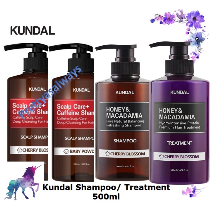 Kundal Caffeine Hair Loss Shampoo 500ml [Cherry Blossom/ Baby Powder