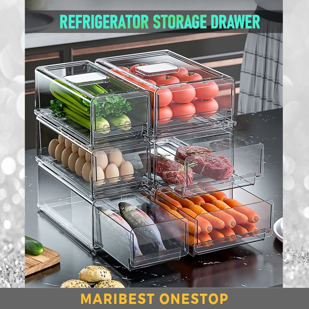 Refrigerator Storage Box Storage Drawer Transparent Food Storage