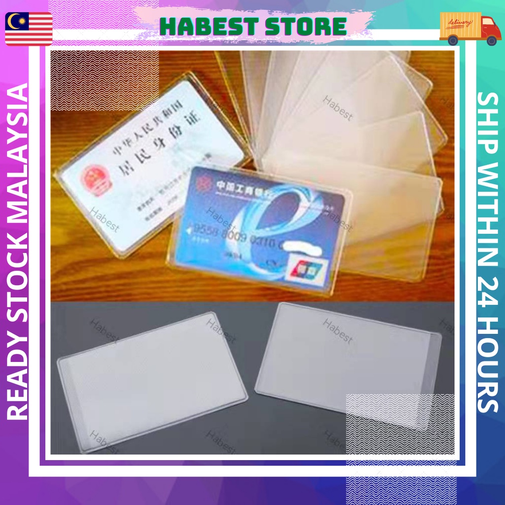[1Pcs ]PVC IC Cover/IC Holder/Sampul IC/Plastic Cover/Name Card/Credit