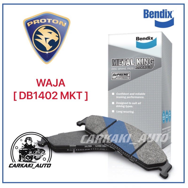 PROTON WAJA FRONT BRAKE PAD (1SET) BENDIX METAL KING TITANIUM (MKT