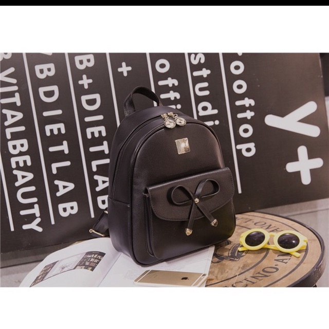 Ladies leather backpack Shopee Malaysia
