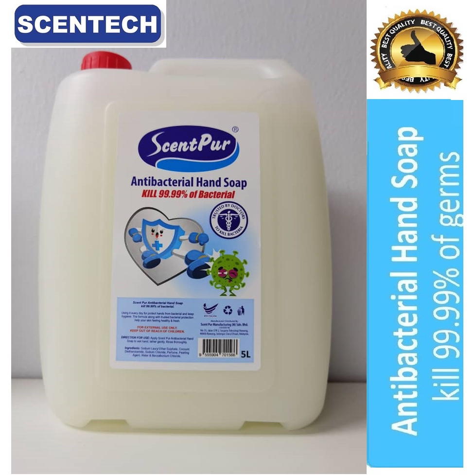 ScentPur Antibacterial Hand Soup Kills 99.9 of Bacterial 5L. Shopee