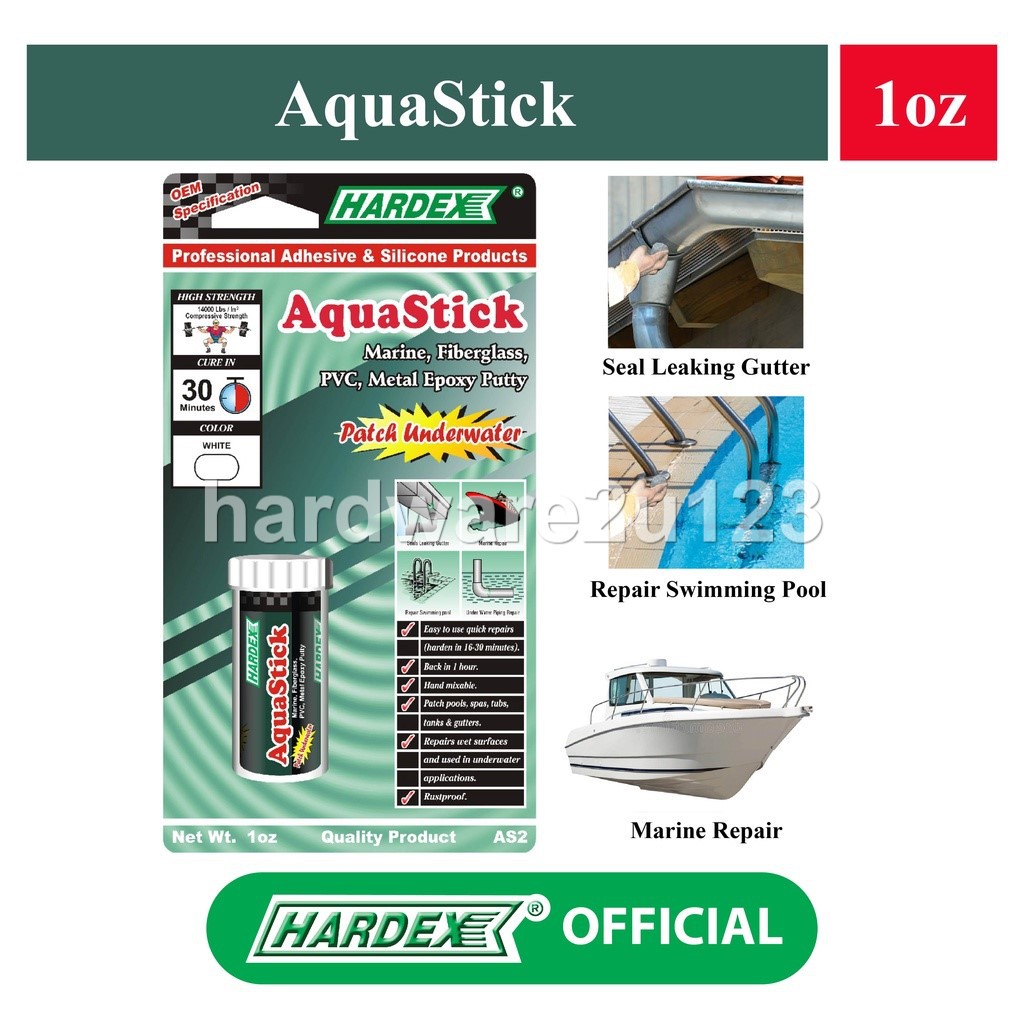 HARDEX Aquastick Steel Underwater / Steelstick Reinforced Epoxy