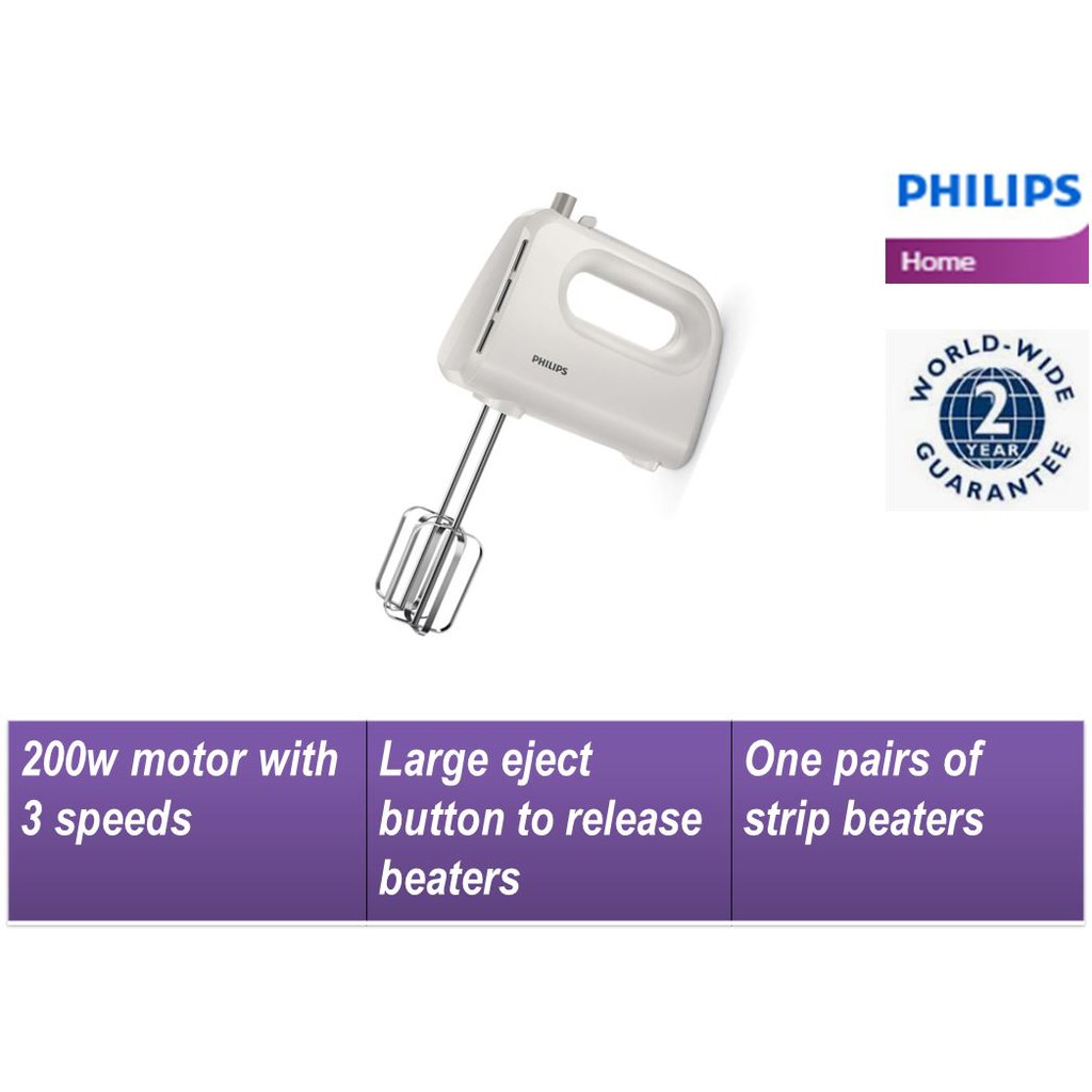 Philips Hand Mixer 200W HR3700 (random colour) Shopee Malaysia