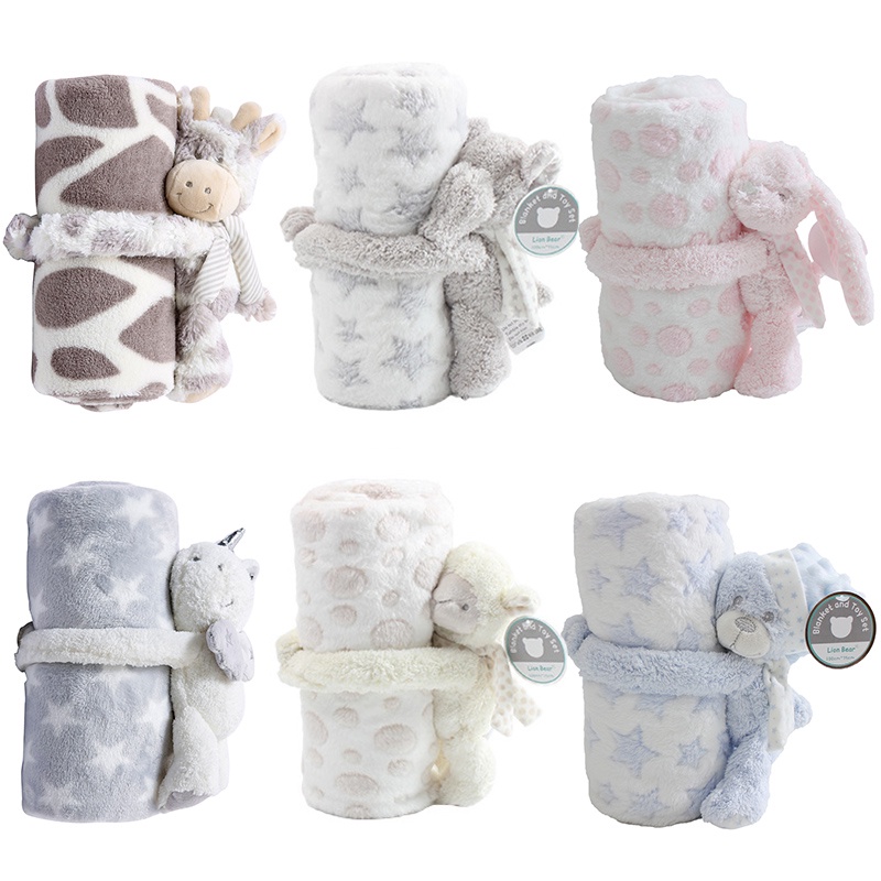 Baby Gift Lovely Toy Plush Blanket Set 6 Styles Stuffed Animal Super