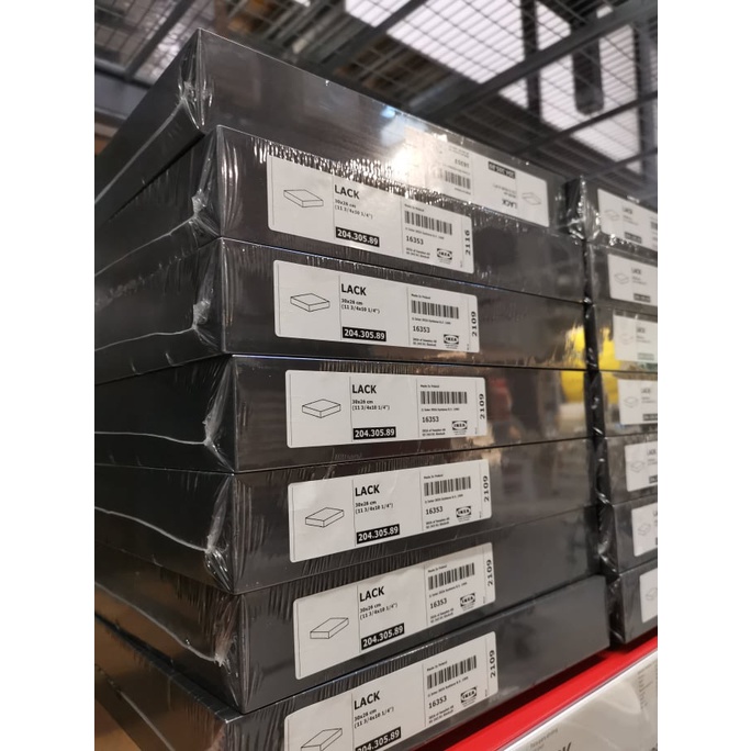 IKEA LACK Wall shelf, Para di dinding, 30x26 cm (Free Screws and Wall