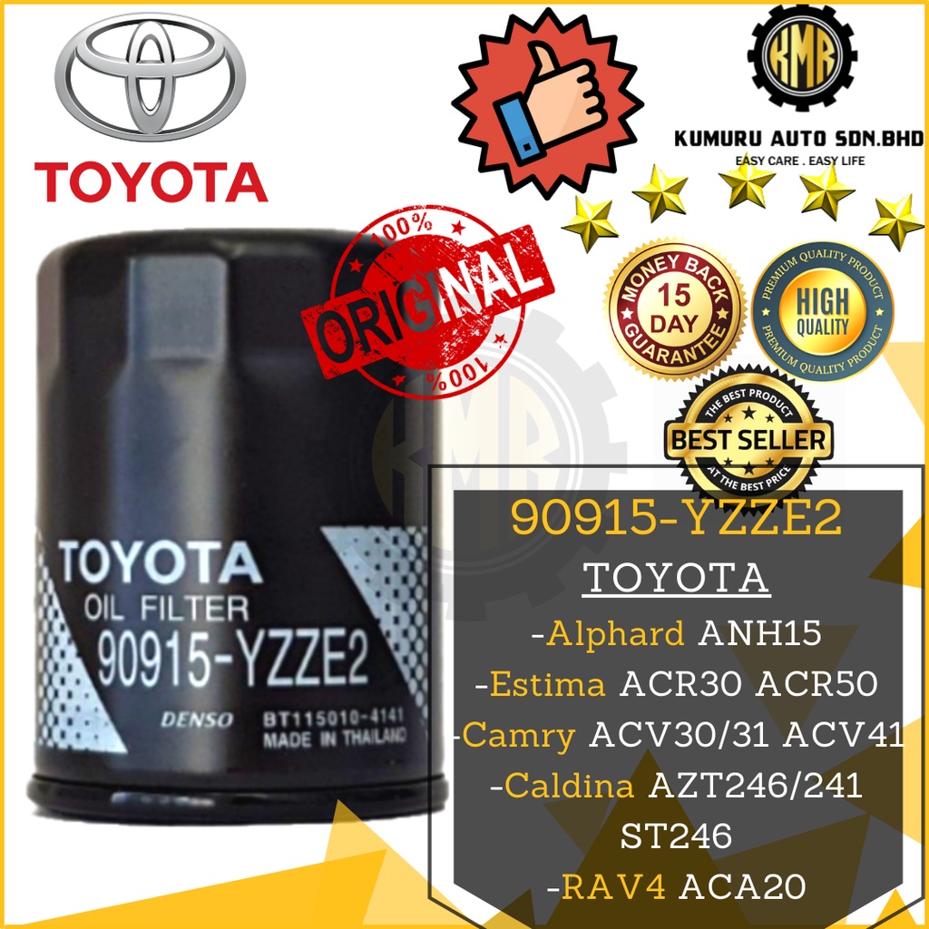 90915YZZE2 Original Oil Filter Toyota Camry Altis Vellfire Estima