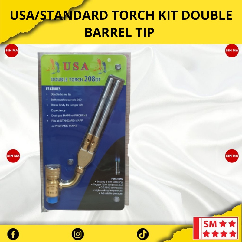 USA MAPP & OXYGEN BRAZING TORCH KIT FREE SILVER ROD X 5PCS (MAPP PRO GAS + OXYGEN ) Shopee