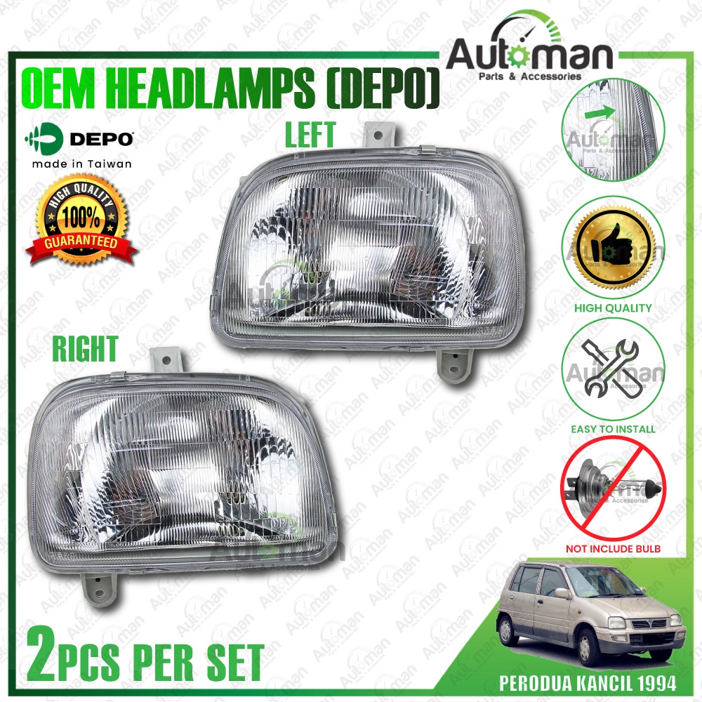 Perodua Kancil 1994 2001 Front Headlamp Head Lamp Light (No Bulb
