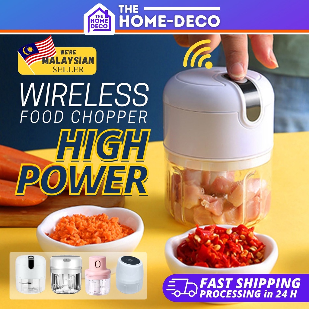 Wireless Garlic Chopper Electric Mini Food Processor Ginger Mincer Food
