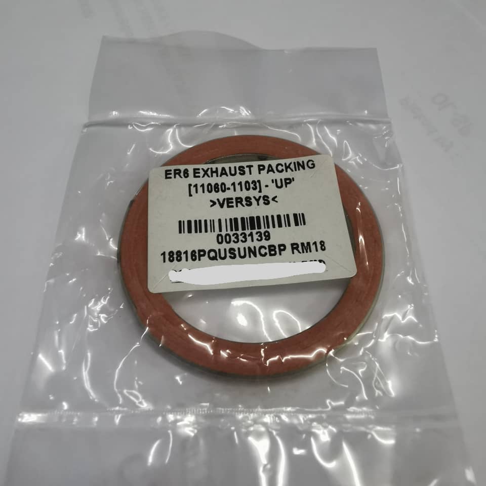 KAWASAKI ER6 EXHAUST PACKING // MUFFLER GASKET EKZOS PACKING ER650 ER