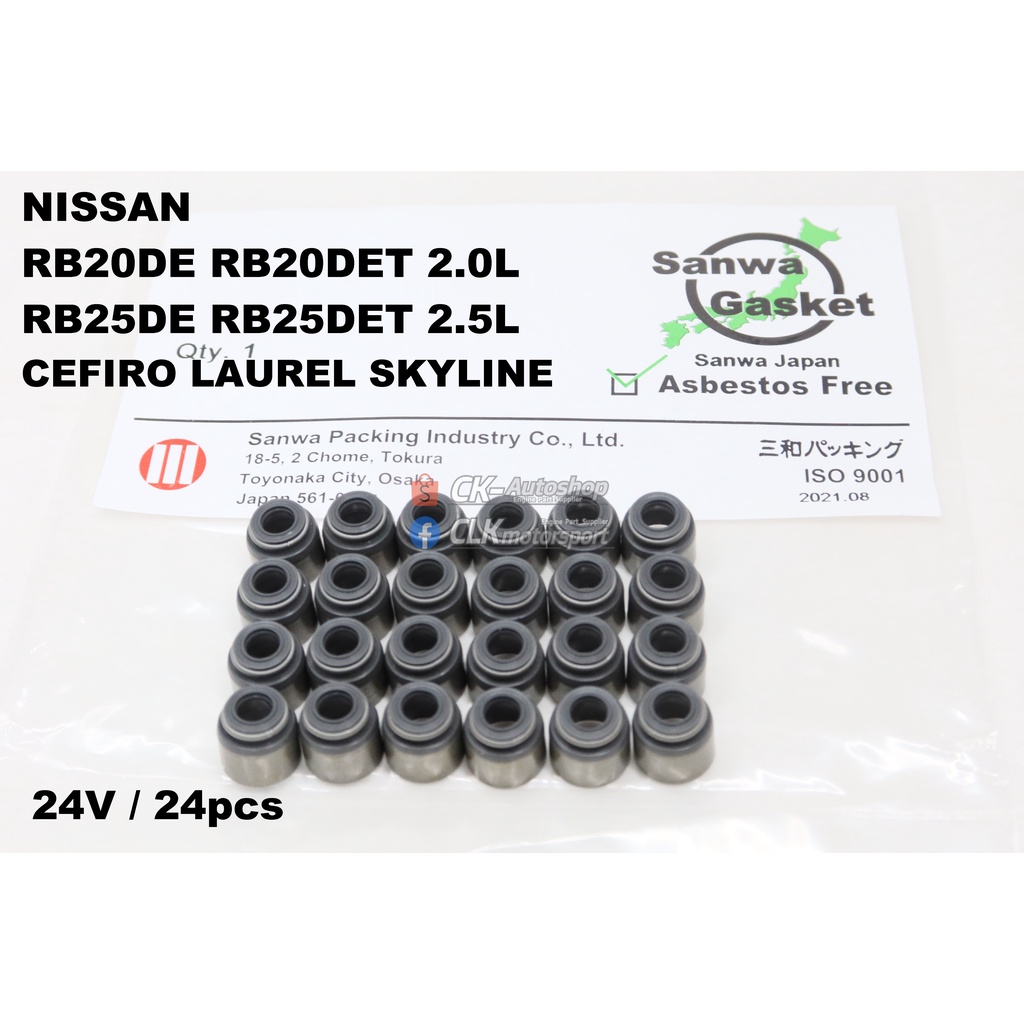 SANWA Japan Viton Valve Seal Nissan RB20 RB20DET 2.0L RB25 RB25DET 2