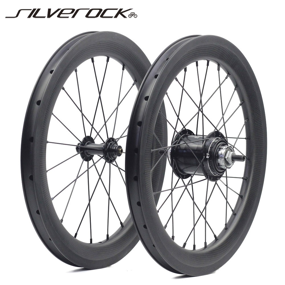 SILVEROCK Carbon Wheelset 6 Speed 16 x1 3/8" 349 Rim Brake Wheels for