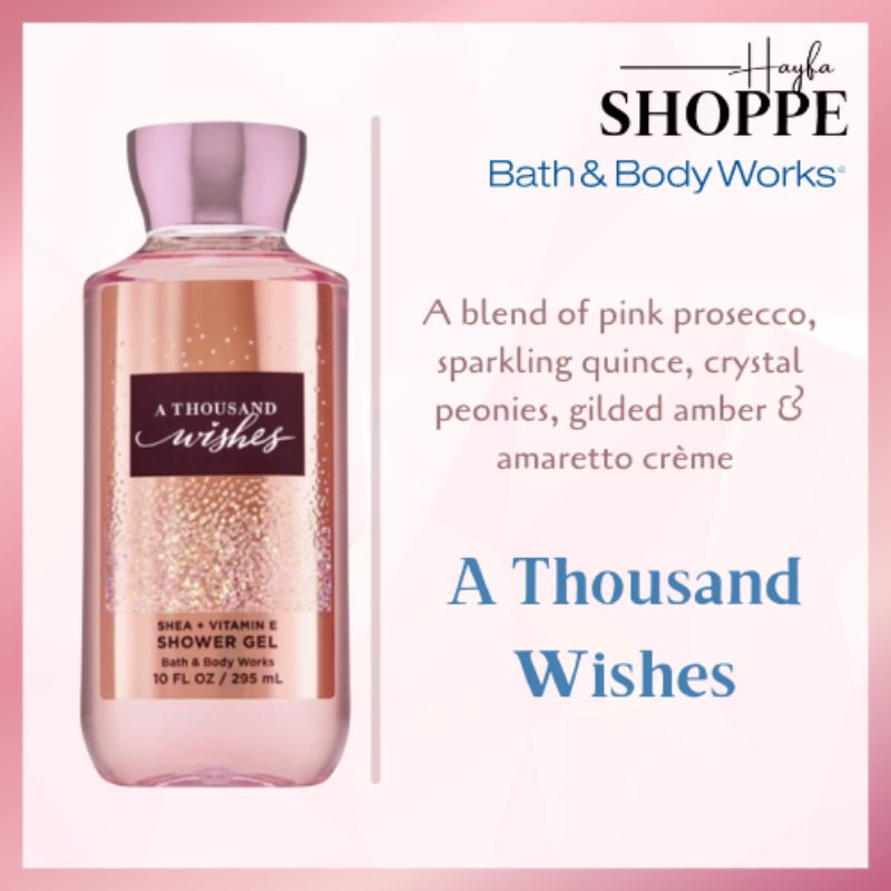🚨💯 ORIGINAL🚨 BATH AND BODY WORKS A THOUSAND WISHES SHOWER GEL Shopee Malaysia