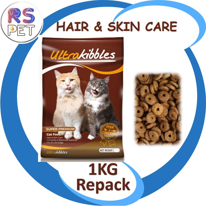 Ultra Kibbles Super Premium Hair And Skin 1kg Repack Shopee Malaysia