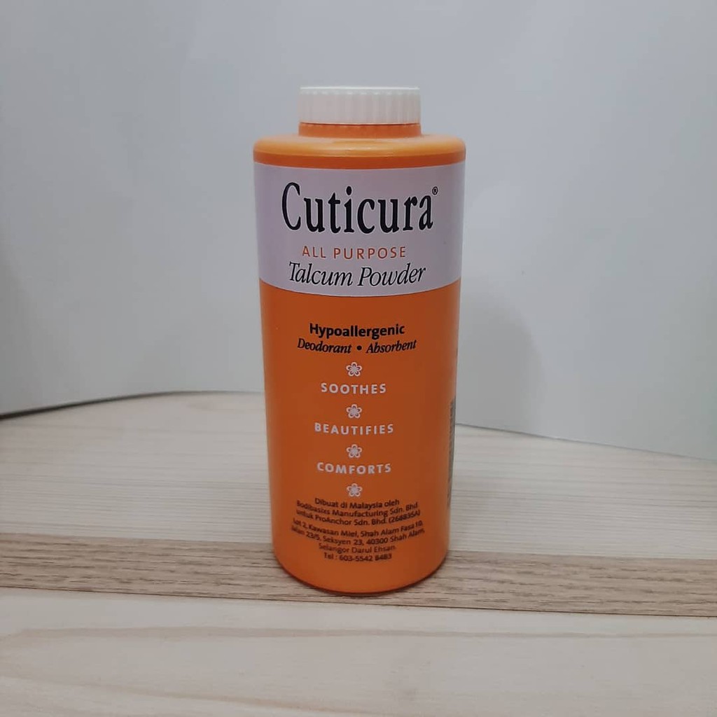 Cuticura All Purpose Talcum Powder/Hypoallergenic Deodorant; Absorbent