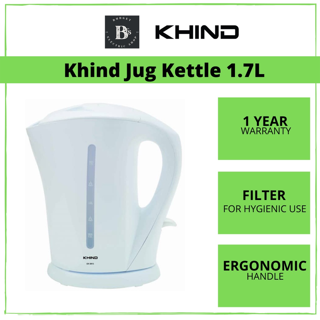 Khind Electric Jug Kettle EK5813 (1.7L) Shopee Malaysia