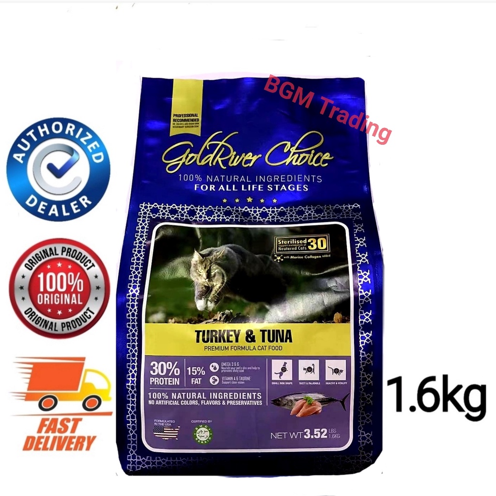 GoldRiver Choice Cat Food Turkey & Tuna Fomula (1.6Kg) Makanan Kucing