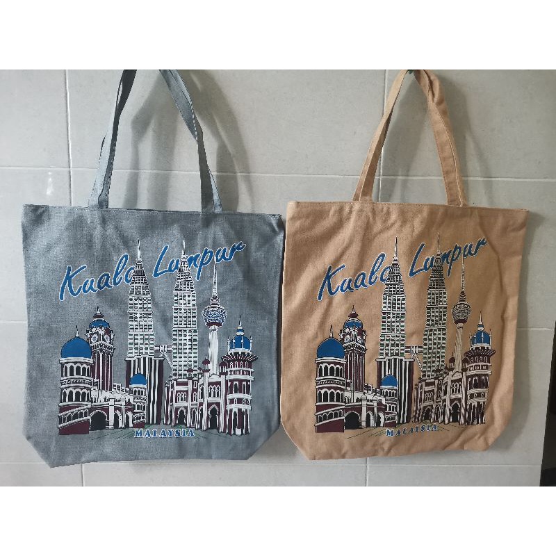 Canvas Bag Tote Bag EXTRA BIG Handbag ( multifunction bag / beg murah / Souvenir / beg