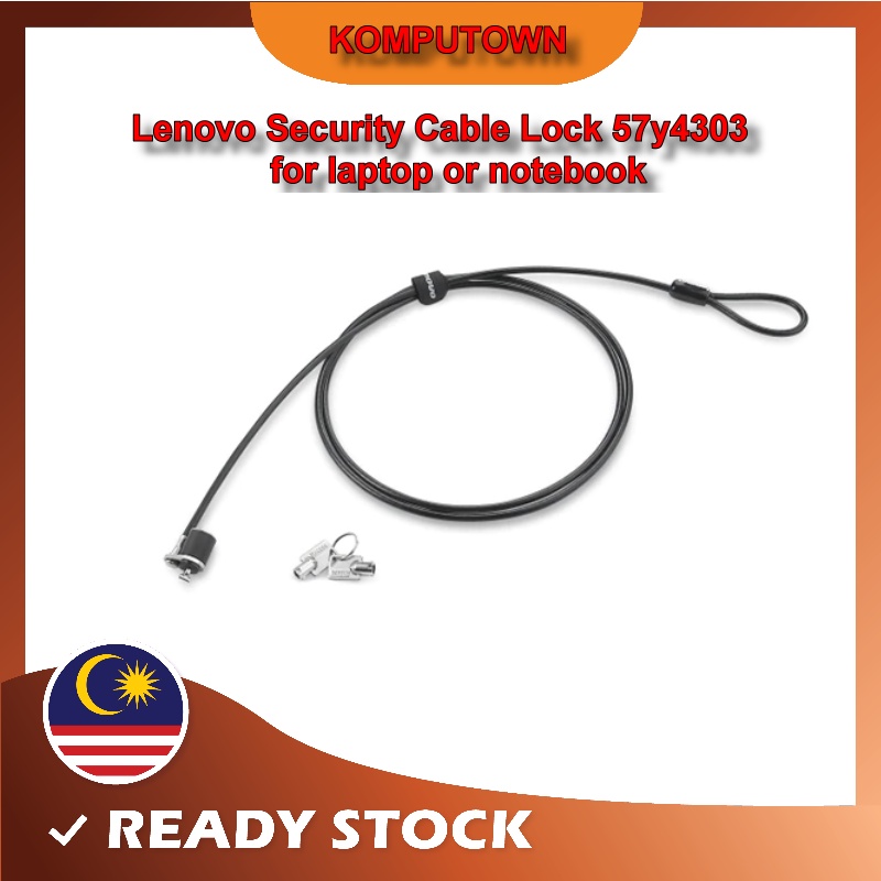 Lenovo Security Cable Lock 57y4303 for laptop or notebook Shopee Malaysia