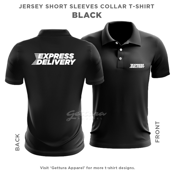 Express Delivery Jersey Collar Short Sleeve TShirt / MICROFIBER