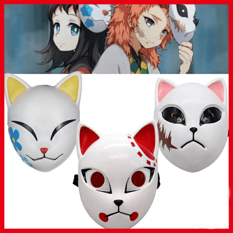 Japanese Anime Cosplay Masks Demon Slayer Kamado Tanjirou Sabito Makomo