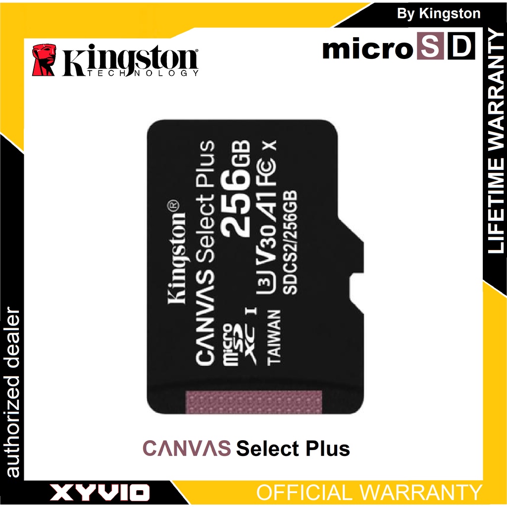 Kingston Canvas Select Plus 32GB 64GB 128GB 256GB 100mb/s SDCS2