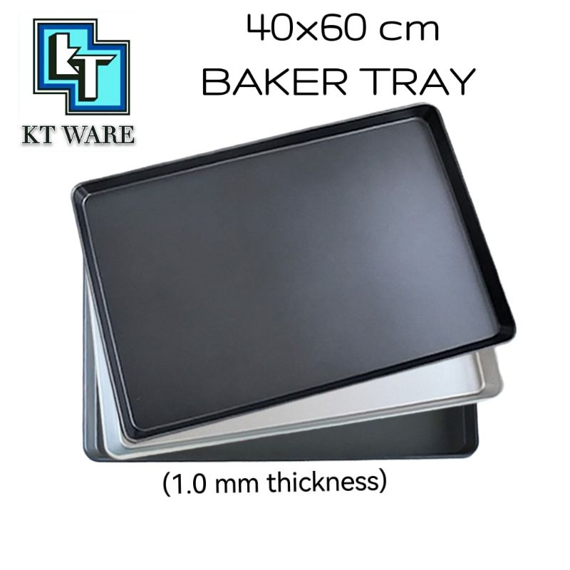 KT WARE 60 X 40 CM ALUMINIUM TRAY FOR INDUSTRIES OVEN BAKER TRAY CAKE