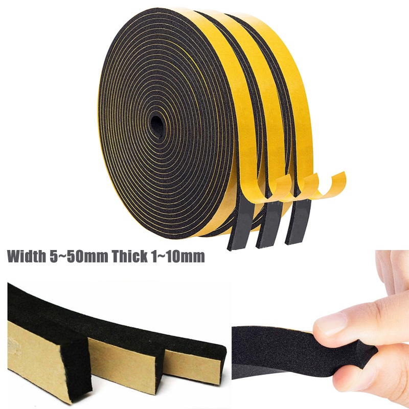 10m/5m/4m/3m/2m Single Side Adhesive Waterproof Weather Stripping Foam