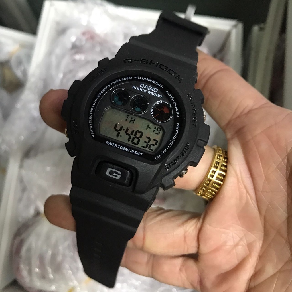 G Style Shock DW6900 Purple Cc6 cermin kaca white blue Jam Tangan