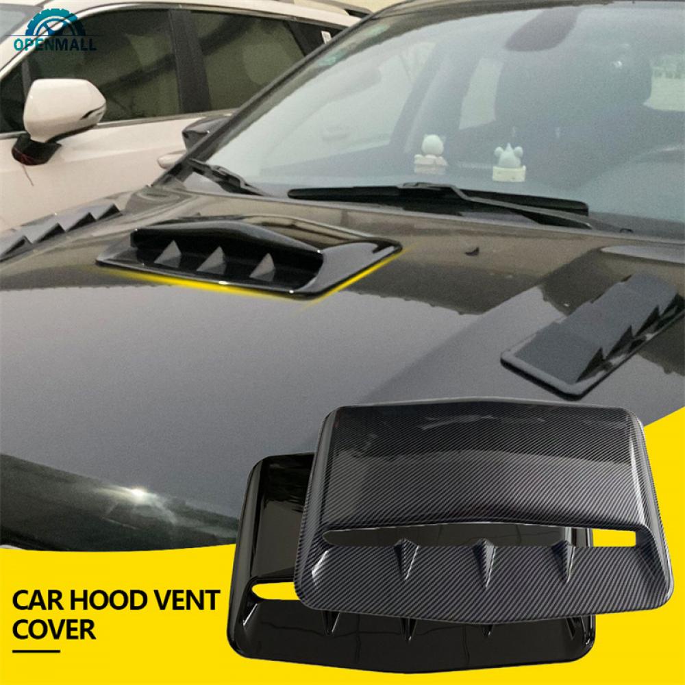 OM Universal Carbon Fiber Car Air Flow Intake Hood Scoop Vent