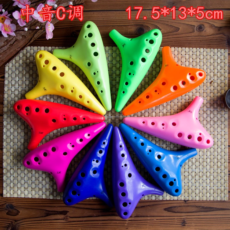 Plastic Ocarina 12Hole Alto CKey Plastic Ocarina Various Color