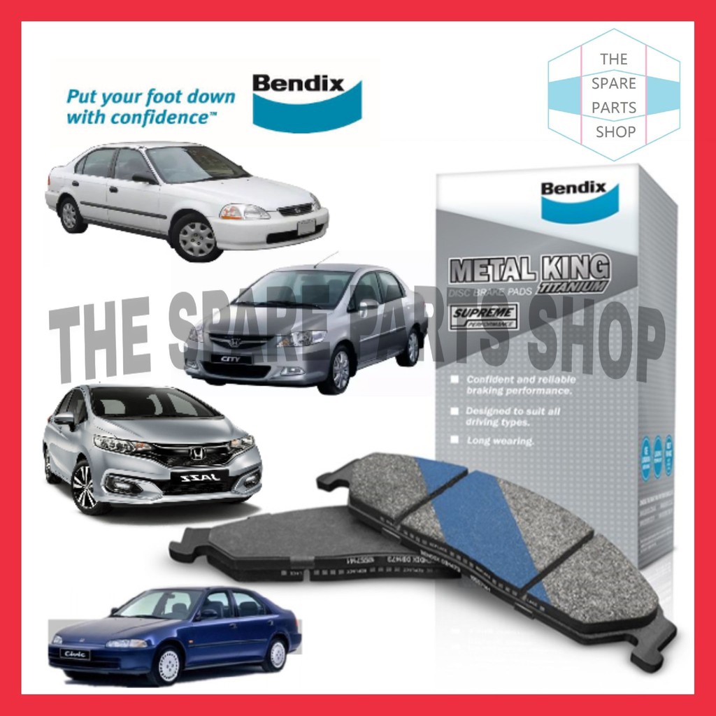 HONDA CIVIC SR4 SO4 CITY SEL JAZZ FRONT BENDIX METAL KING TITANIUM