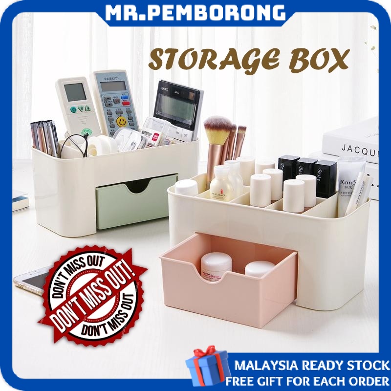 Mr Pemborong Makeup Organizer Skincare Organizer Cosmetic Storage Box