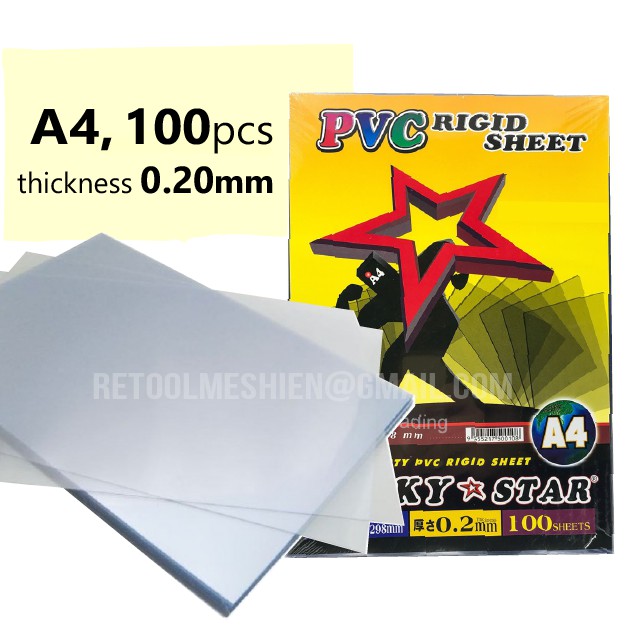 100 Sheets Plastic Sheet Cover (Lucky Star, thickness 0.2mm) Rigid