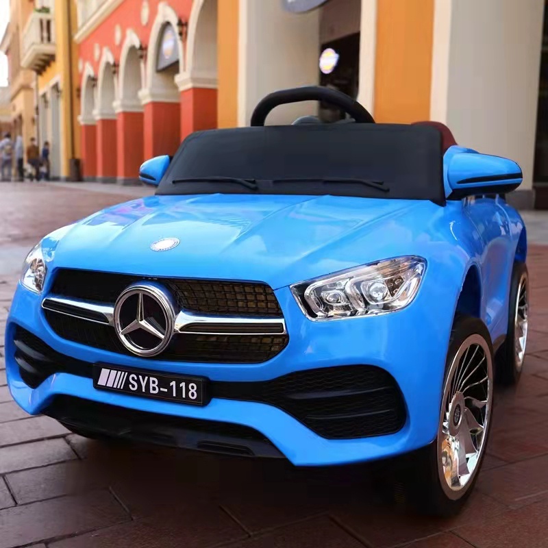 Children's electric fourwheeled car boy oversized baby stroller girl