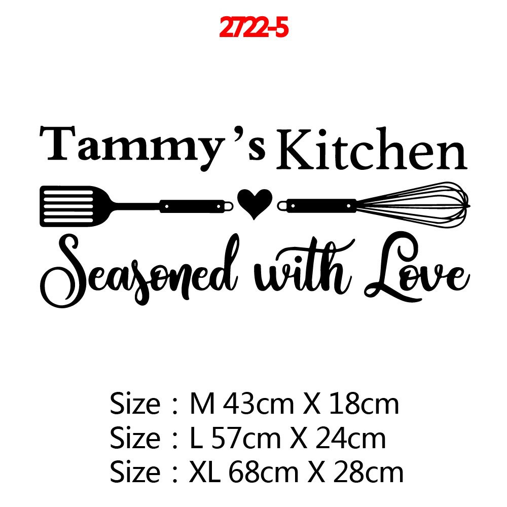 Custom Name Kitchen Wall Stickers Home Decoration Accessories For