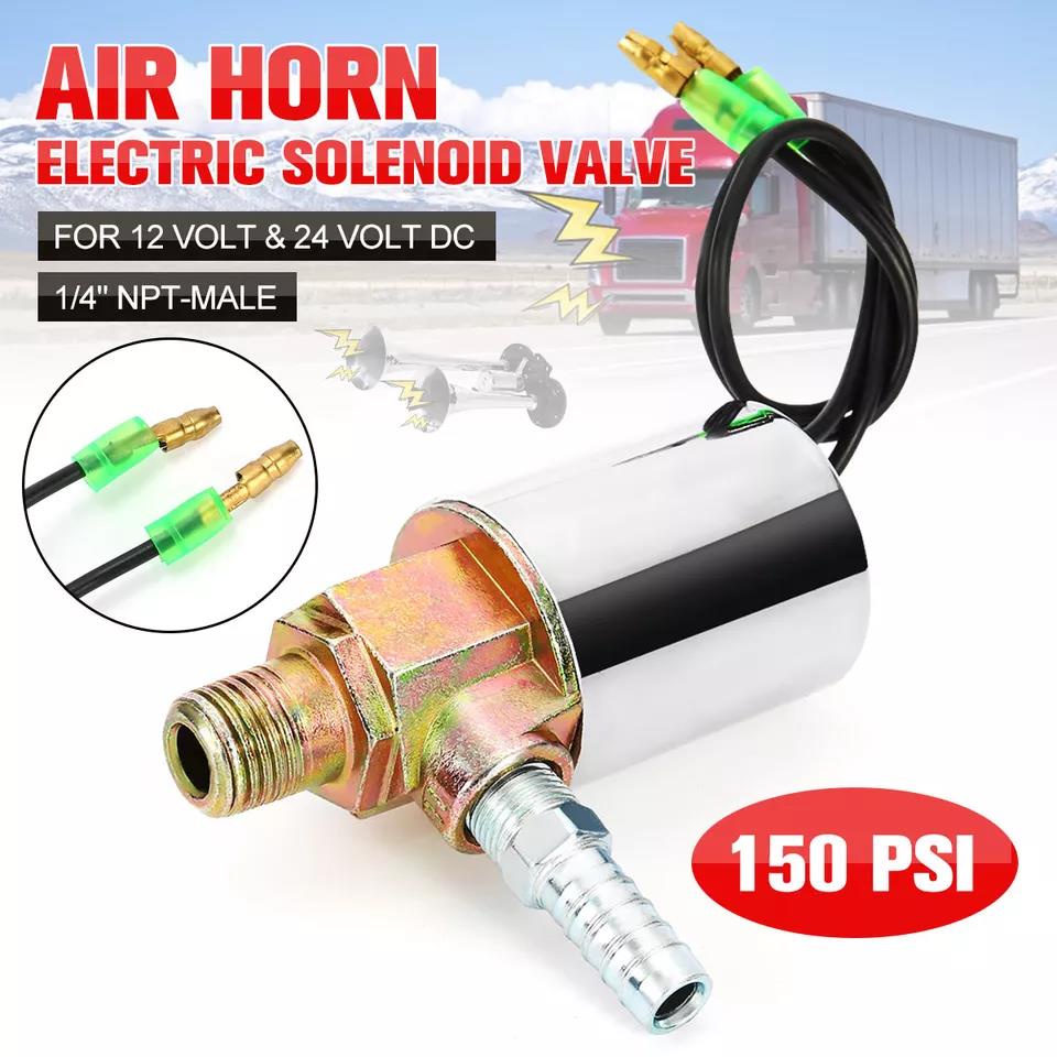 Universal 12V 24V Metal Truck Air Horn Electric Solenoid Valve Heavy