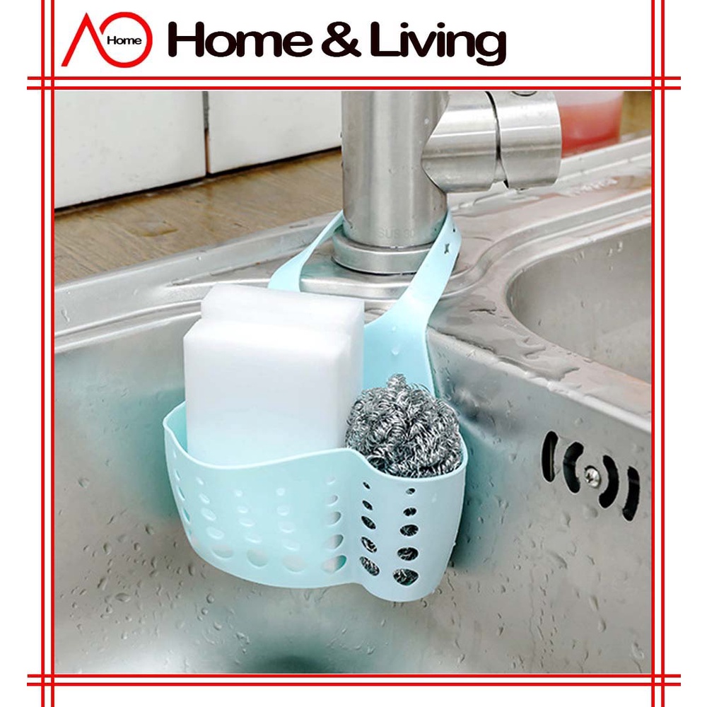 AO Home Kitchen Organizer Sink Hanging Basket Buckle Water Tap Collect