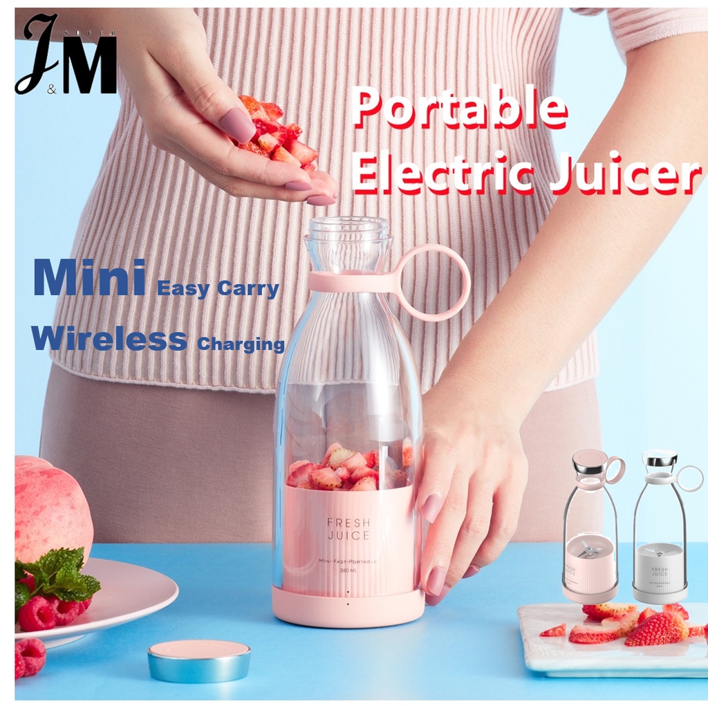 Wireless Charging Portable Electric Juicer Blender 6 Blades Juicer Cup Mini Fruit Mixers USB