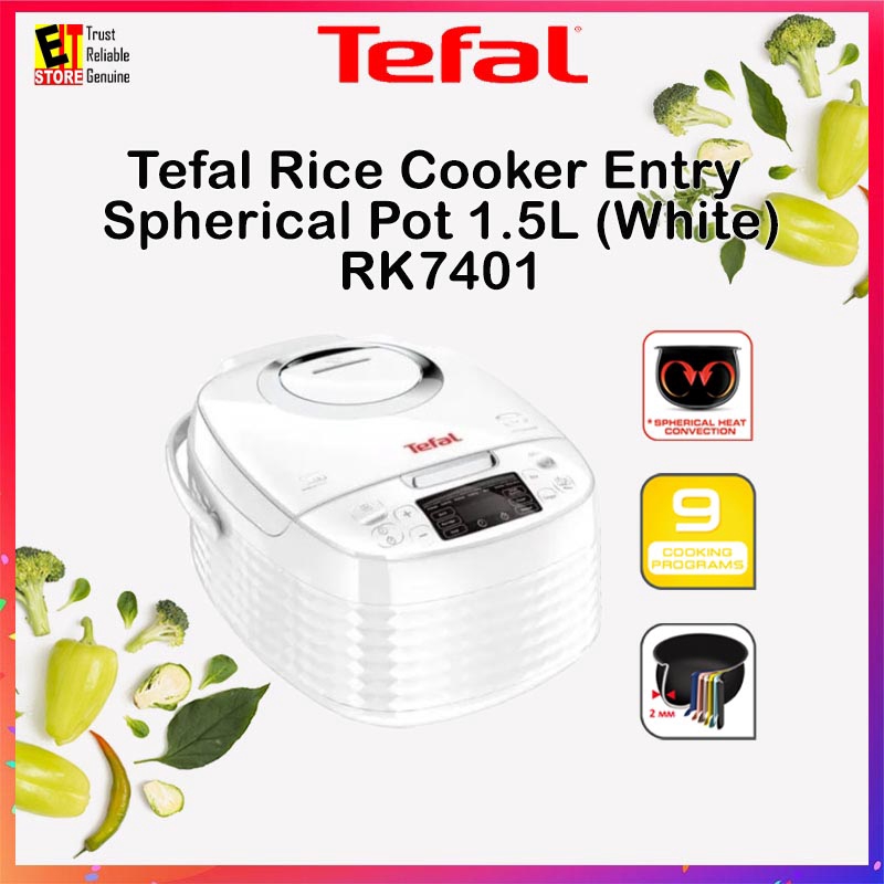 Tefal Rice Cooker Entry Spherical Pot 1.5L (White) RK7401 RK740165