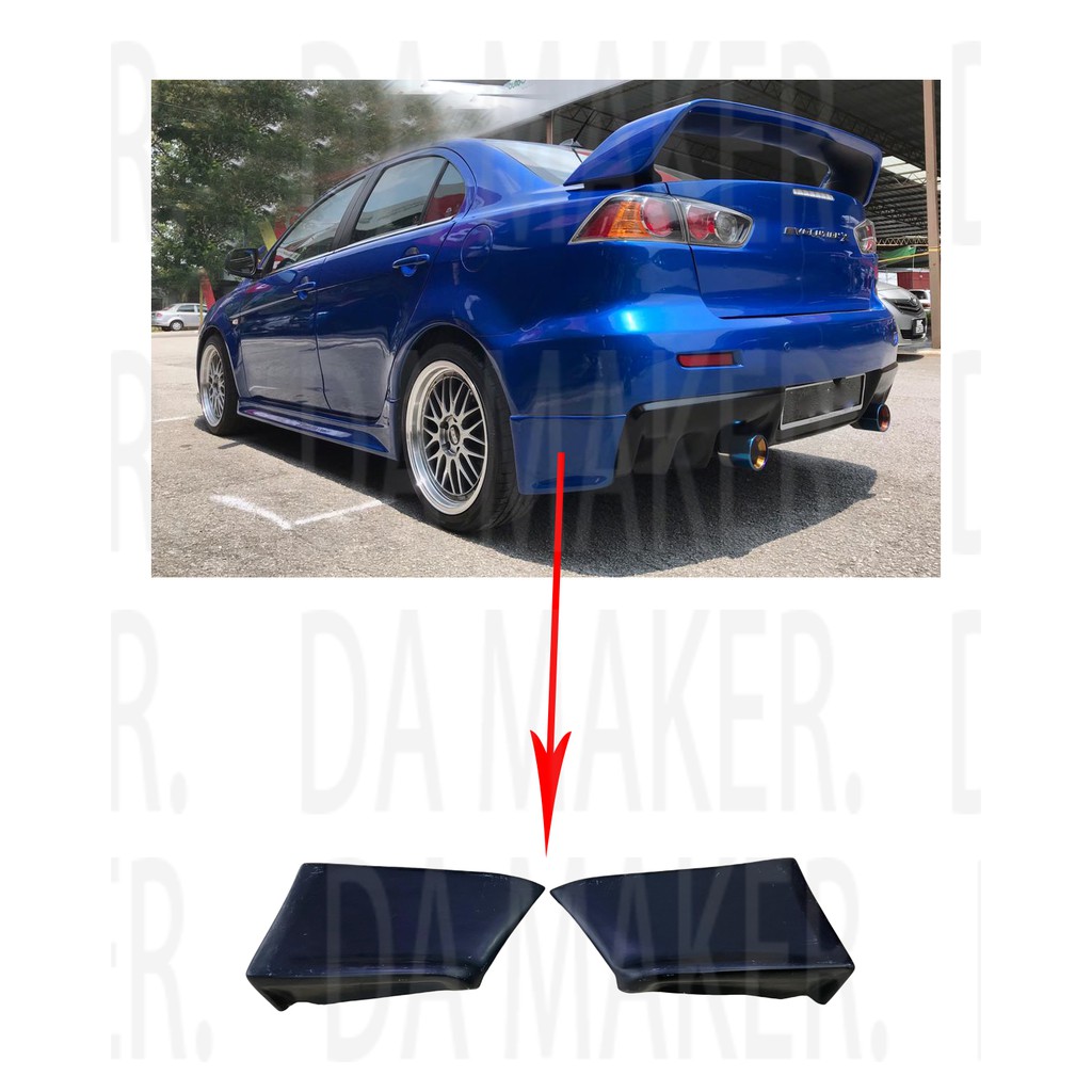 EVO X V1 REAR SKIRT FOR EVO X REAR BUMPER COVER INSPIRA LANCER