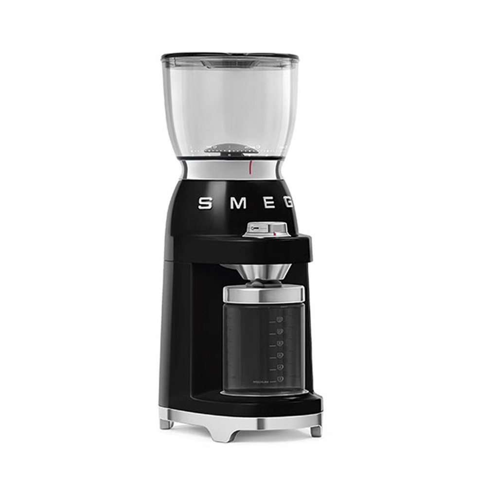 Smeg CGF01 Coffee Grinder 50's Style Stainless Steel 150W Black CGF01BL, Cream CGF01CR, Blue