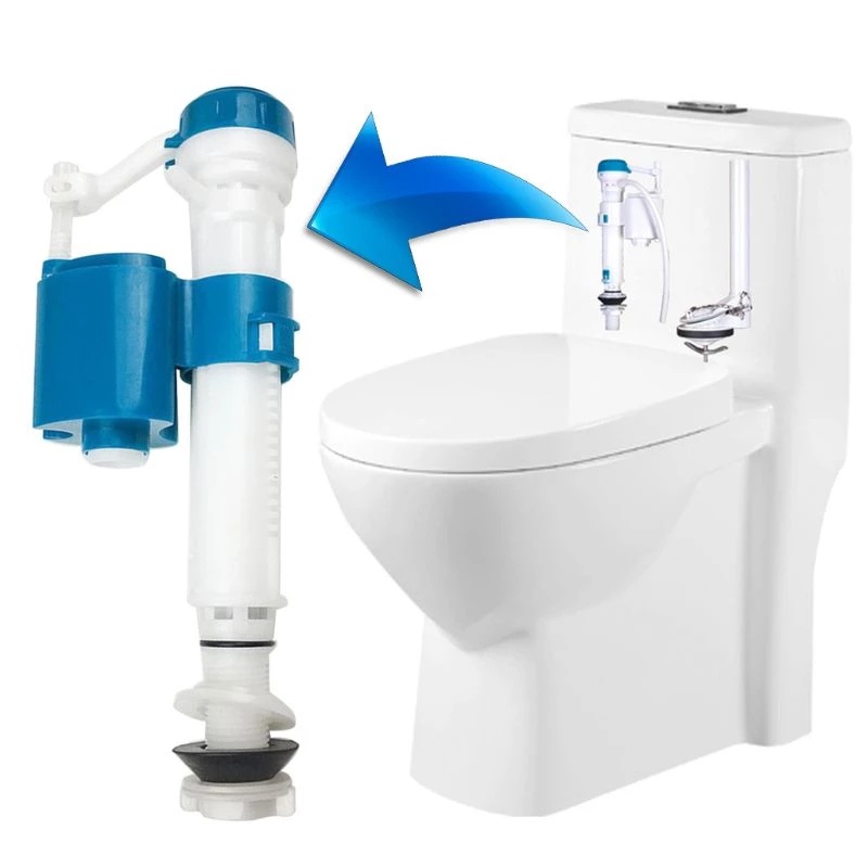 Toilet Cistern Bottom Entry Inlet Flush Valve Bottom Siphon Fill Float