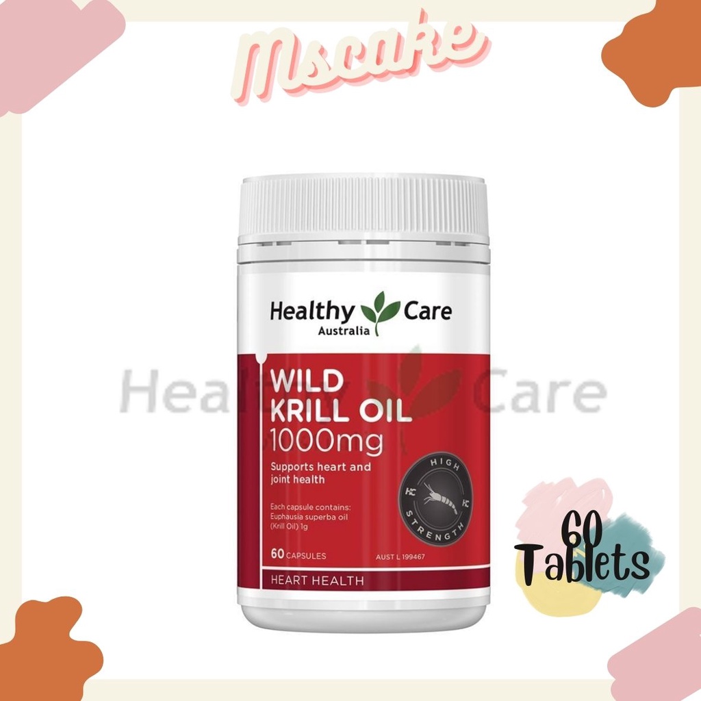 Healthy Care Wild Krill Oil 1000mg 60 Soft Capsules Shopee Malaysia
