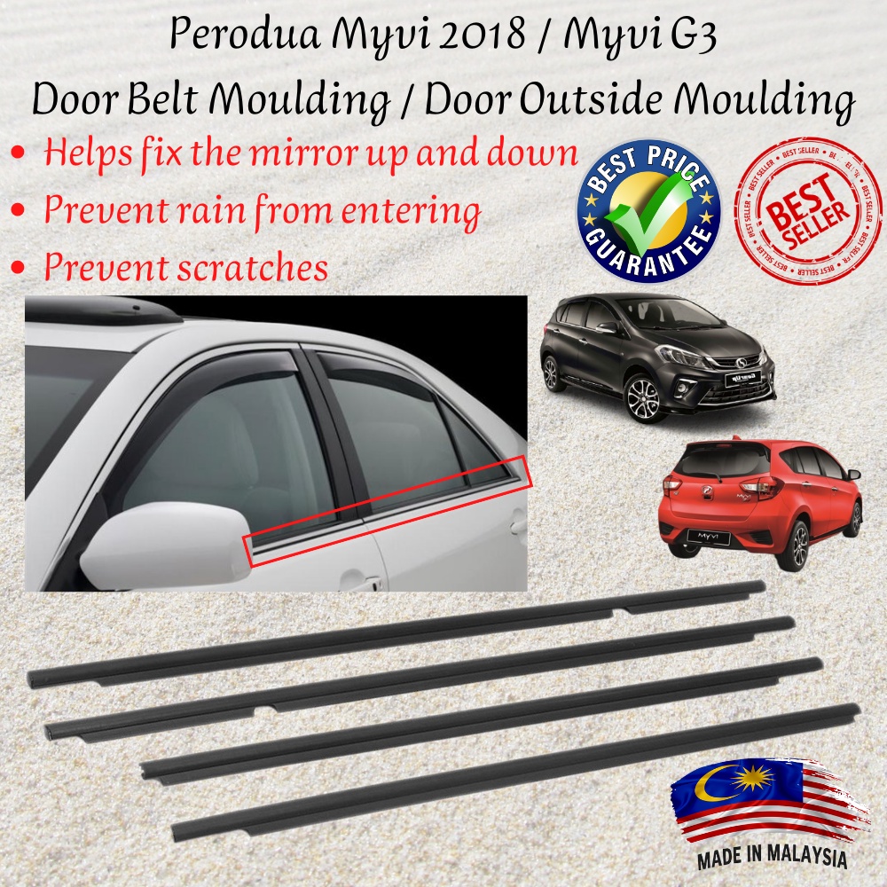 Perodua Myvi 2018 / Myvi G3 Door Outside Moulding / Door Belt Moulding