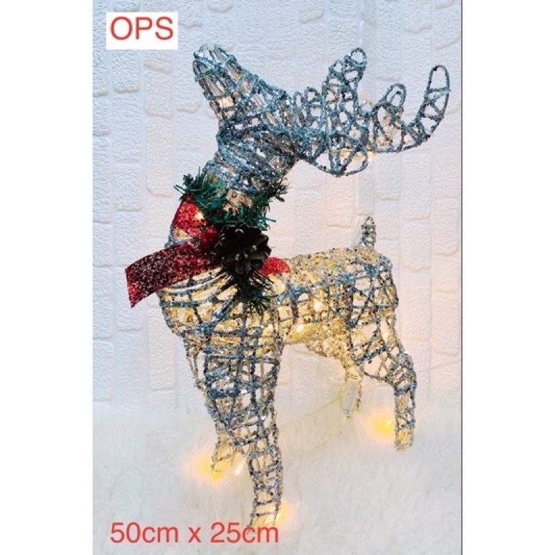Ready Stock*Christmas Deer Decorations Xmas Deer Snowman ⛄️ 60cm/50cm