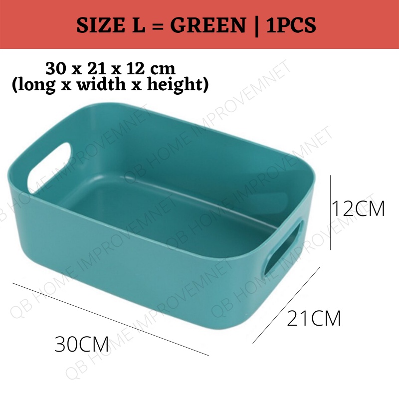 QB Plastic Storage Box Toilet Bathroom Cosmetics Storage Basket Kitchen