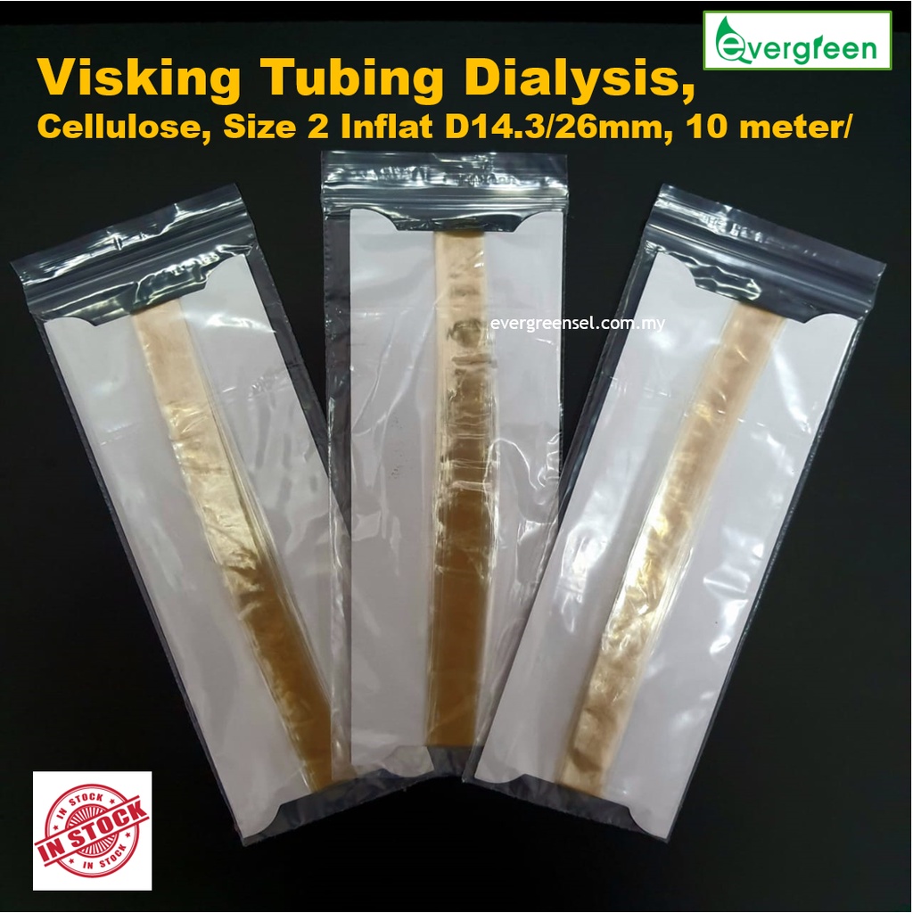 ( LOCAL READY STOCK ) Visking Tubing Dialysis, Cellulose, Size 2 Inflat